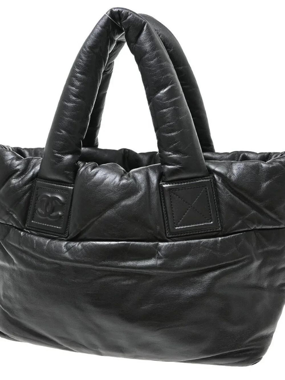 Best07 Chanel Black Calfskin Coco Cocoon Tote Bag KQ01586